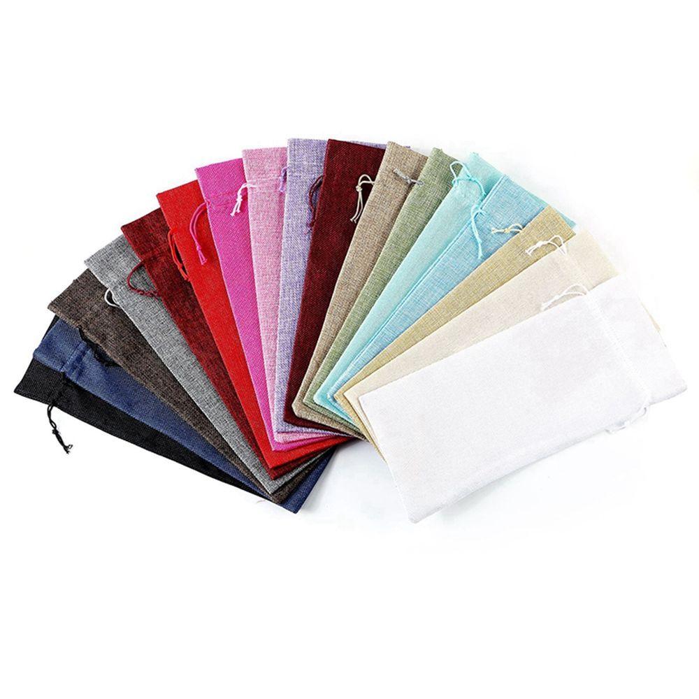 Party Decoration Wedding Burlap Linen Wine Bags Wine Bottle Covers Packaging Bag Champagne Pouch