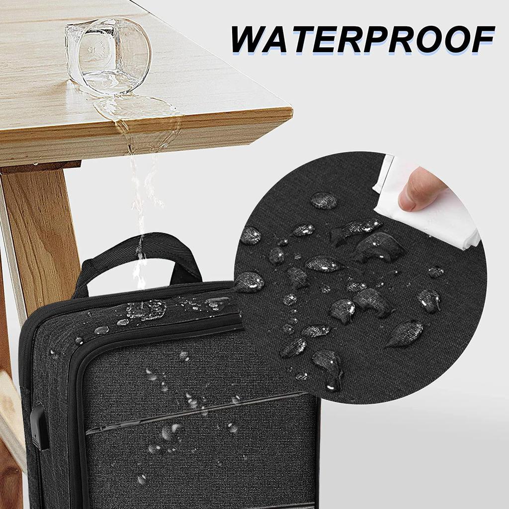 Ultra-thin Expandable Laptop Backpack with USB for Business Trips