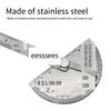 1 szt. Kątomierz 0-14 cm Jednoramienny Ze stali nierdzewnej Miernik kąta Regulowany 180 stopni Półokrągły Miernik indeksujący Kątomierz Kątomierz