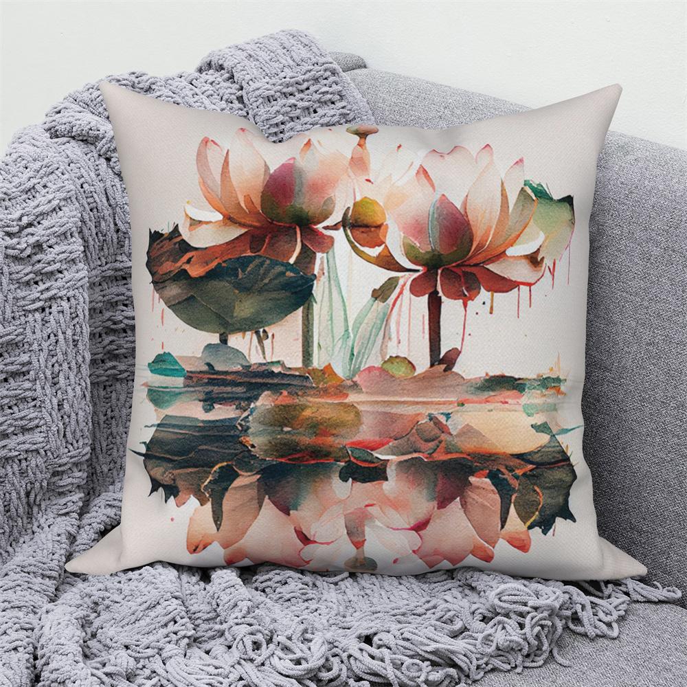 Juste De Coussin Florale D'interconnexion, Décor De Canapé De Maison De Ferme, Jeté De Voiture, Pivoine, Annie, Imprimé