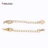 14K Gold Plated Brass Extension Chain Tail Chain Lobster Clasp Extender Chains For Jewelry Making DIY Bracelet Necklace Findings