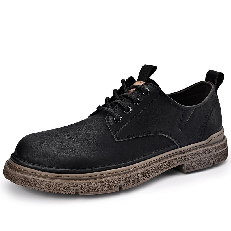 

Мужская повседневная обувь из натуральной кожи, классические туфли-оксфорды на шнуровке, элегантные офисные туфли для мужчин, удобная деловая обувь 44