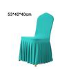 Stretchy Pleated Skirt Chair Covers Solid Color Chair Protective Case Removable Seat Cover  Hotel