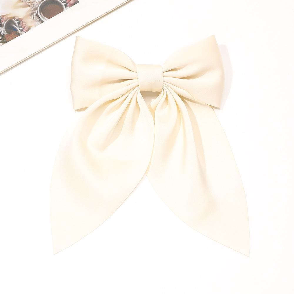 Solid Color Satin Ribbon Big Bows Hairpin Duckbilled Clip Hair Accessories For Women Girls Trendy Korean Summer Hair Accessories