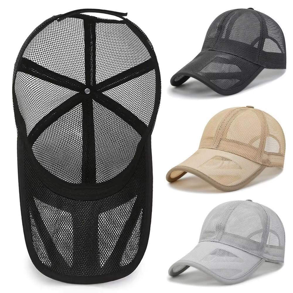 Summer Men Hat Openwork Brim Breathable Mesh Cap Outdoor Sports Sunscreen Baseball Women Sunhat Adjustable Snapback Hats