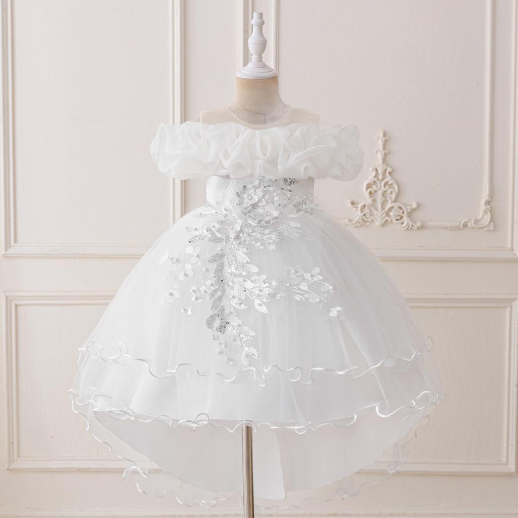 Children's Princess Embroidered Formal Piano & Party Dress