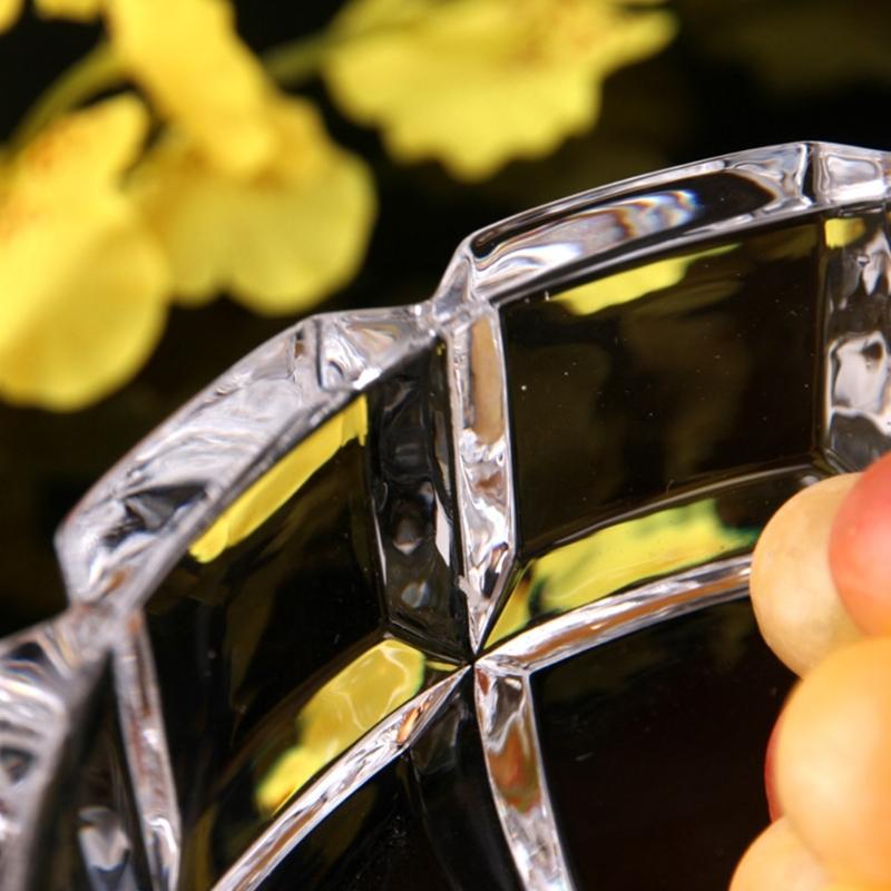 Stylish Clear Glass Crystal Candy Canister With Lid Covered Snacks Dish Jar Trinket Jewelry Box Organizing Small Items