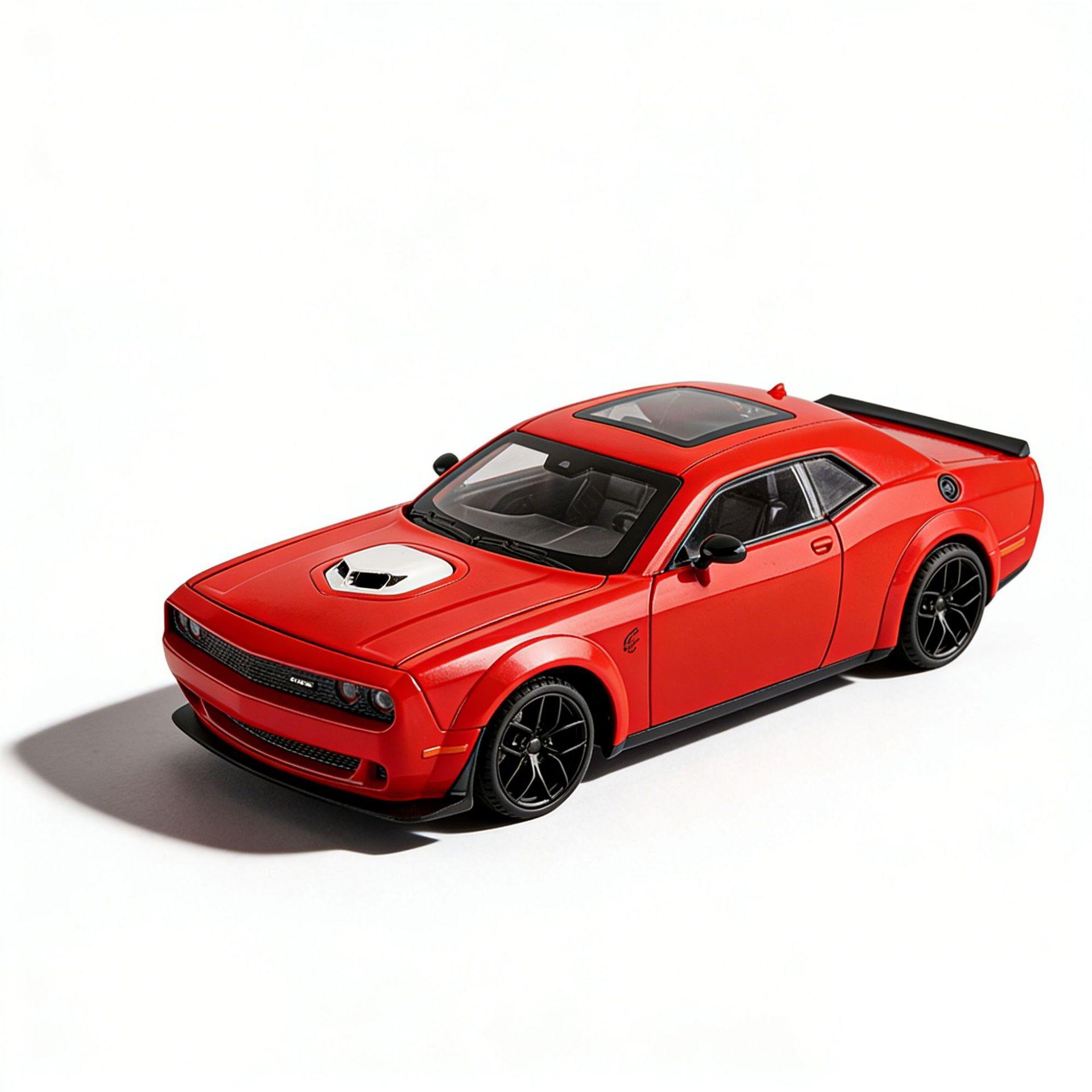 

1/18 Dodge Hellcat Великий Масштабний Металевий Литий Модель Автомобіля Hellcat зі Звуком Симуляції Запуску, Колекційна Прикраса, Подарунок на День Народження для Хлопчиків червоний