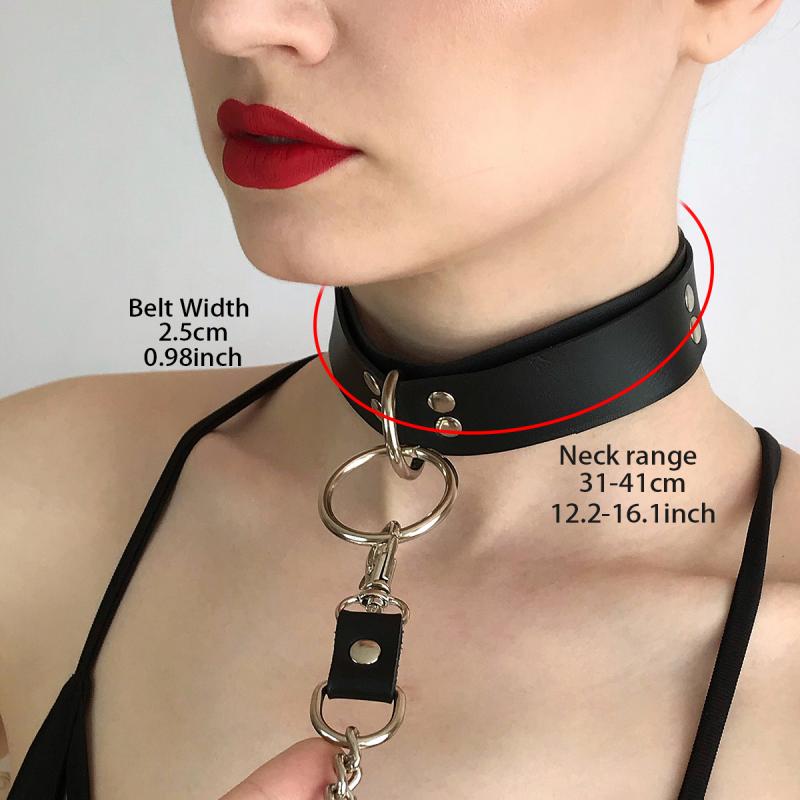 Women's Body Belly Band Neck Drawstring Collar Fetish Couple Game Role Play Props