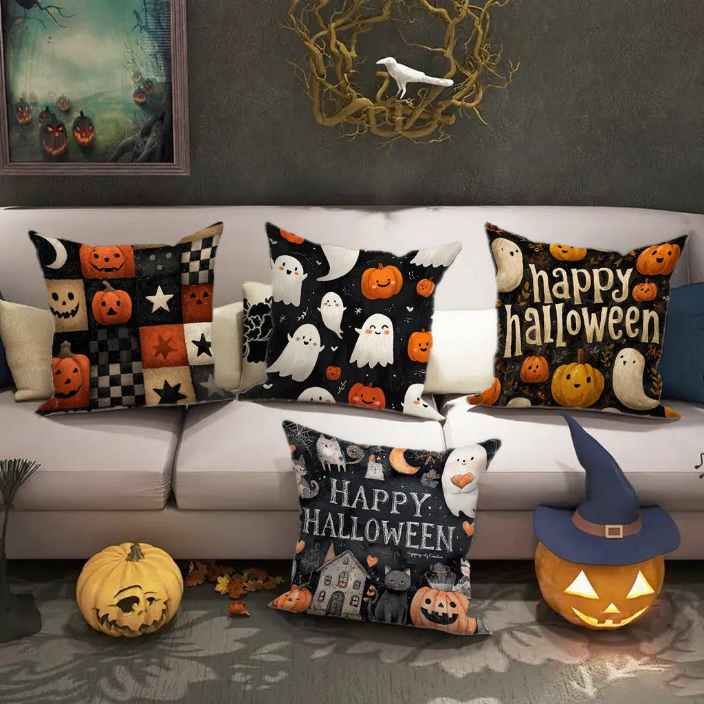 Halloween-Themed Cute Pillowcasessuitable For Sofa Car Bedroom Decorative Cushion Cover Pillow Cover