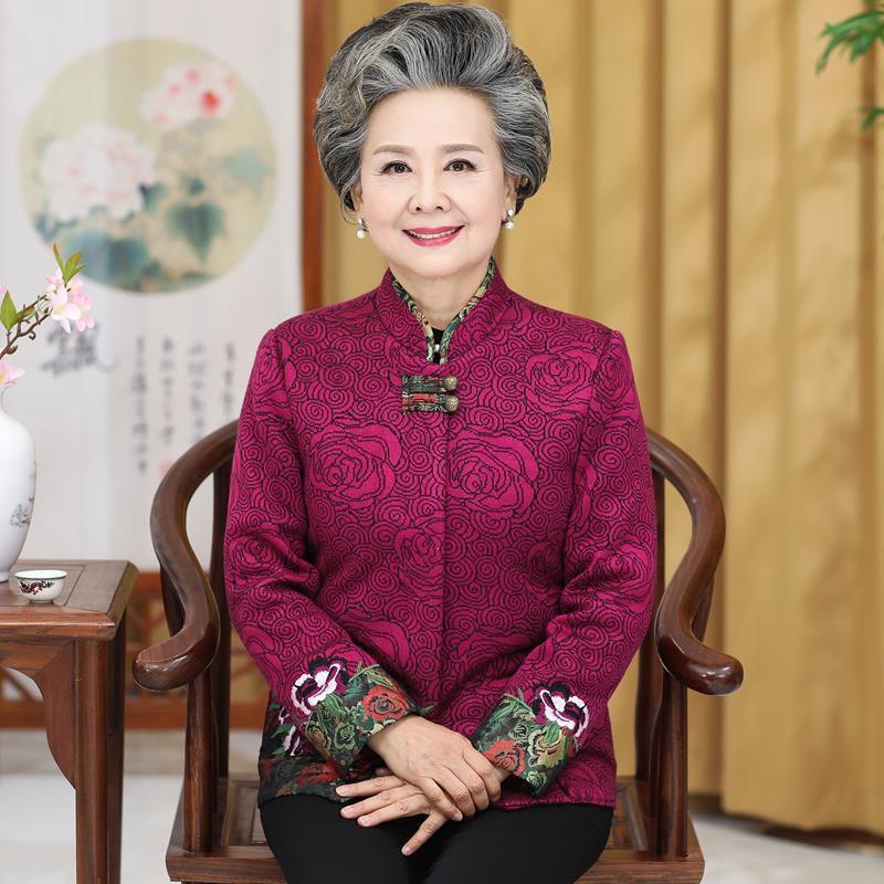Spring and Autumn Jacket Set for Mature Women (Ages 60-80) – Grandma Style