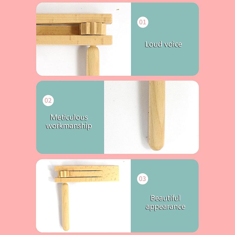 Soundboard Educational For Kids Wood Castanets Mexicans Matraca Kids Percussion Wood Ratchet Noise Makers