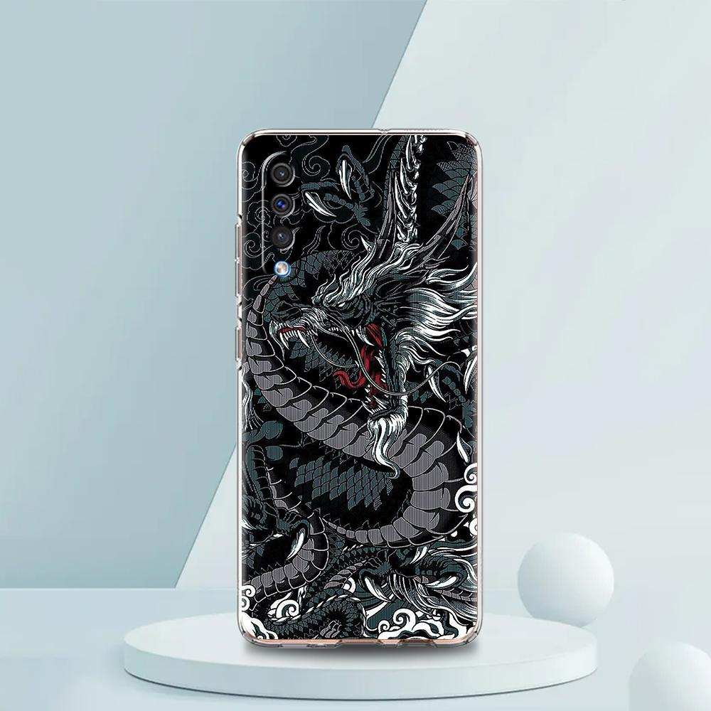 Chinese Dragon Transparent Phone Case for Samsung Galaxy A12 A50 A52 A70 A40 A10 A20 A30 A02 A03S A04 Cover Silicone Shell Capas