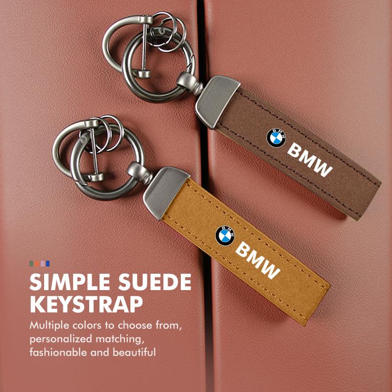 Für BMW Wildleder Autoschlüsselanhänger Schlüsselanhänger Schlüsselanhänger Auto Zubehör E87 E70 E91 E30 G20 E92 E93 E60 E46 E90 G30 E53 X1