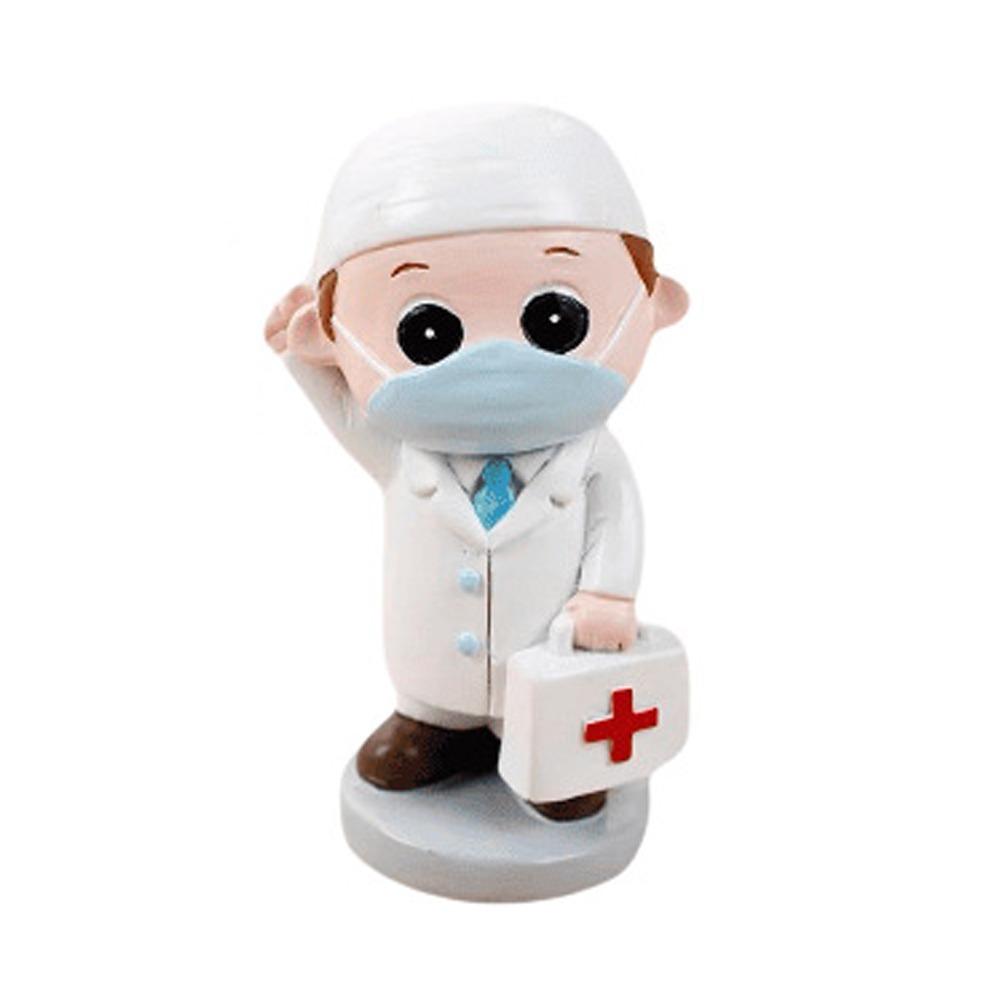 DlY Doctor Garage Kit Cartoon Nurse Cake Ornaments Exquisite Doctor Nurse Model Statue  Home Decor