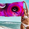 C-Cheshire Cat A-Alice Beach Towels Shower Towel Sauna Travel Spa Microfiber Quick Dry Gym Accessories Cute Room Decor
