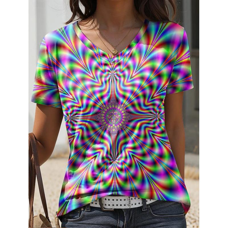 

Женская футболка с V-образным вырезом и 3D-принтом в виде якоря, повседневный топ с коротким рукавом, летняя одежда для активного отдыха 2XL