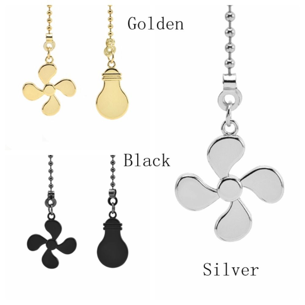 Metal Ceiling Fan Pull Chain Fan Shape Chandelier Pull Chain Fan Extension Chain  Decorative