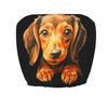 2Pcs Dachshund Car Head Pillowcase Cute Seat Protective Cover Elastic Unpadded Vehicle Interior Safety Material