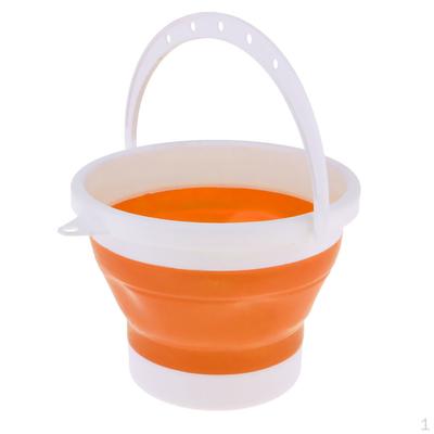 1.5L 5L Collapsible Buckets, Foldable Round Tub Portable Fishing Water Pail