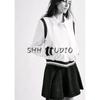 Spring New Women's Clothing Sweet Style Casual Easiest for Match Cotton Stitching Decoration Denim Mini Skirt 5252090