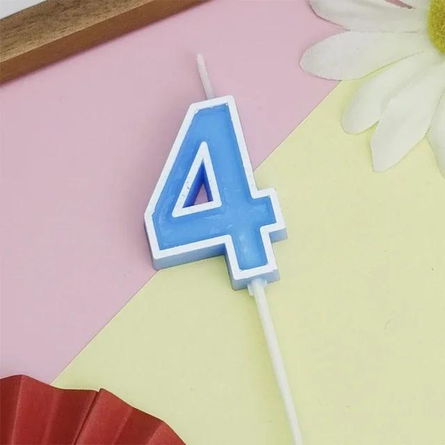 Candy Colored Happy Birthday Digital Candle Children's Party Creative Cartoon Jelly Colored Valentine's Day Activity Candle