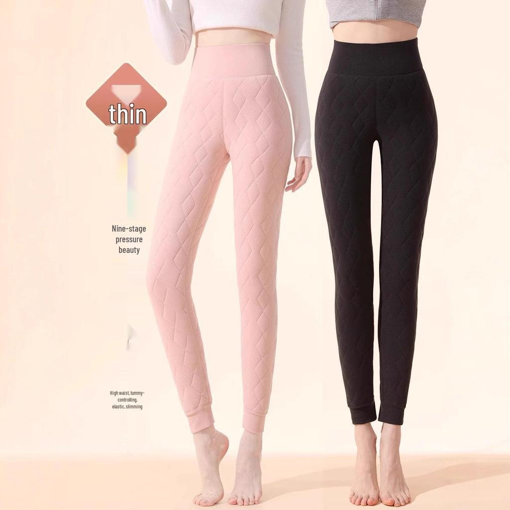 Women's Thick Wool Base Layer Pants: 100% Lambswool, Velvet Lined, Suitable As Outerwear, Warm for Autumn and Winter