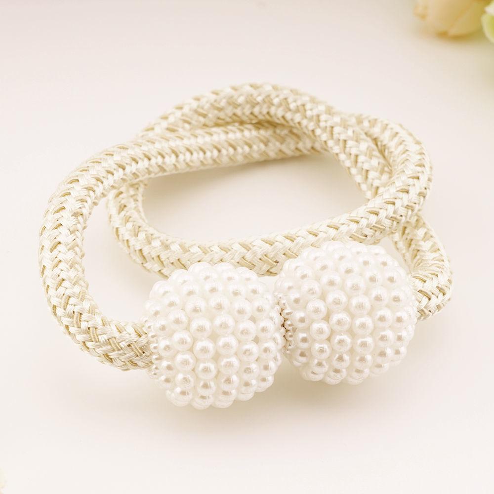 3Pcs Simple Home Magnetic Curtain Tieback Hook Magnetic Buckle Strap Tie Rope Wild Free Punch Bedroom Living Room Curtain Buckle