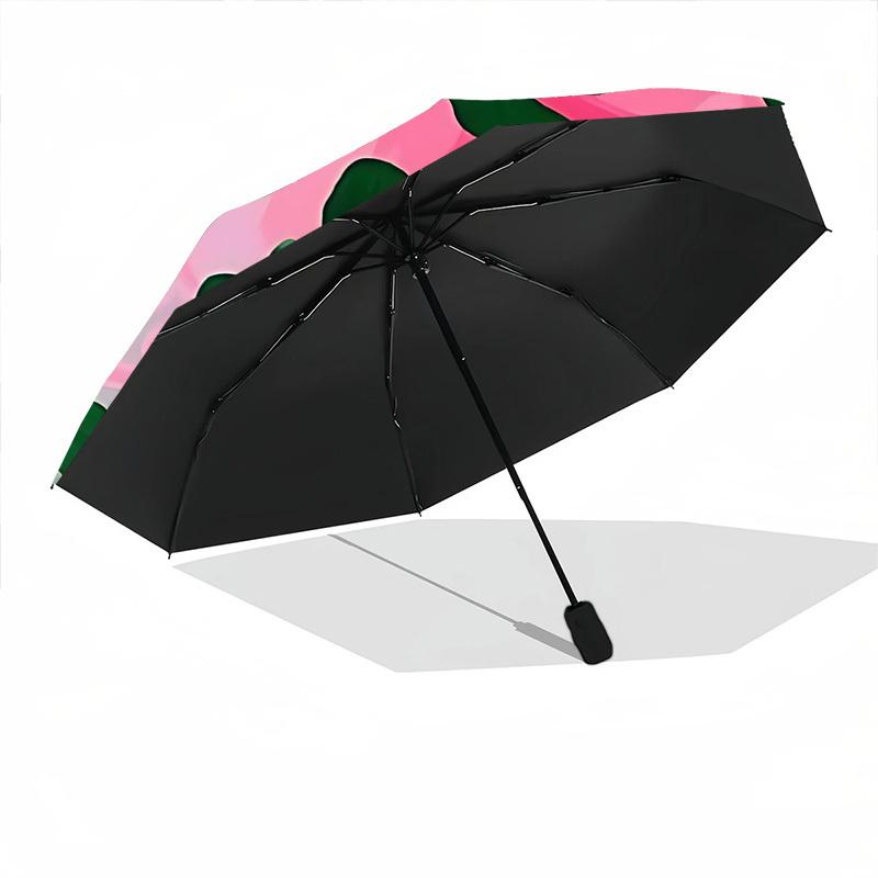 1pc Leopard Print Pattern Automatic Folding Umbrella Portable Collapsible 8-Rib Umbrella for All Seasons, Casual Outdoor Accessory, PerfectB51