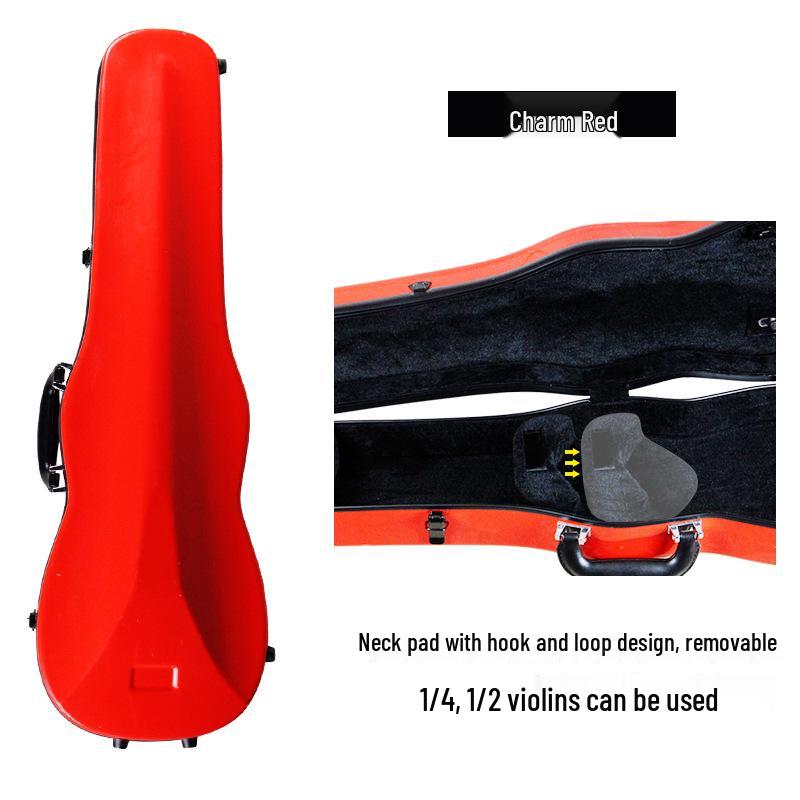 Kyliesman Carbon Fiber Violin Case: 1/4 & 1/2 Sizes, Double Shoulder, Lightweight Instrument Case