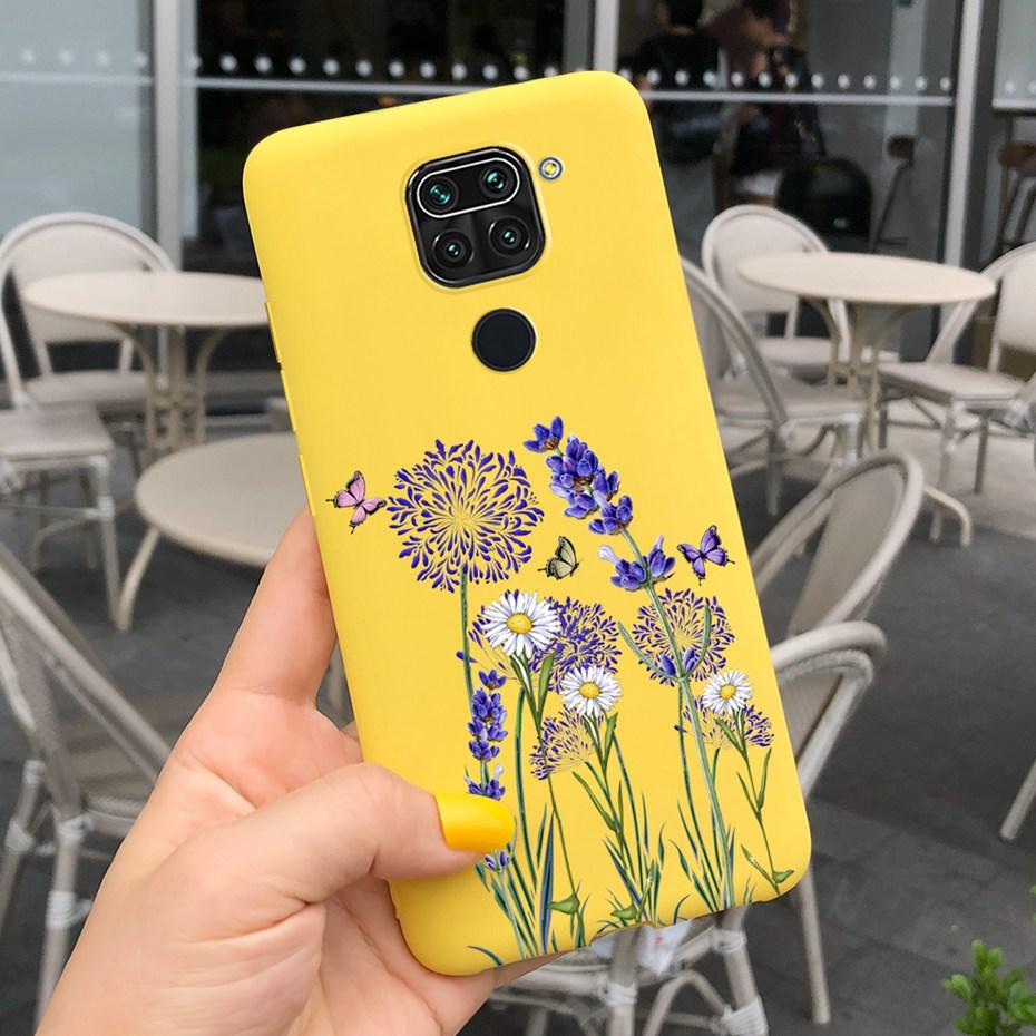 For Xiaomi Redmi Note 9 Case Luxury Sunflower Lavender Silicon Phone Back Cover Case For Redmi Note 9 Pro Max 9s Note9 Soft Etui