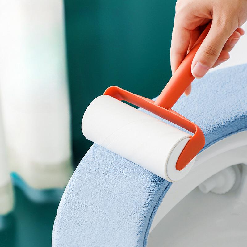 [Plush Toilet Cushion] Soft Plush 1 Pair Toilet Seat Cushion | Universal Four Seasons Bathroom Accessories - Easy Clean & Stick, Home Decor