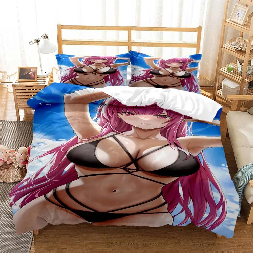 Sexy Beauty Cartoon Digital Printed Bedding Comforter Bedding Sets Bedding Set Luxury King Size Bedding Set Costomizable