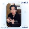 Thai Star PP Lin Yikai Konzert Support-Abzeichen: Lasergeschnittenes quadratisches Broschenornament