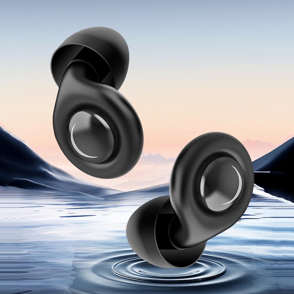 1-5 Set Reusable Silicone Anti-Noise Motorcycle Earplugs with 10 Eartips & Carrying Case for Sleeping Concert Working Studying