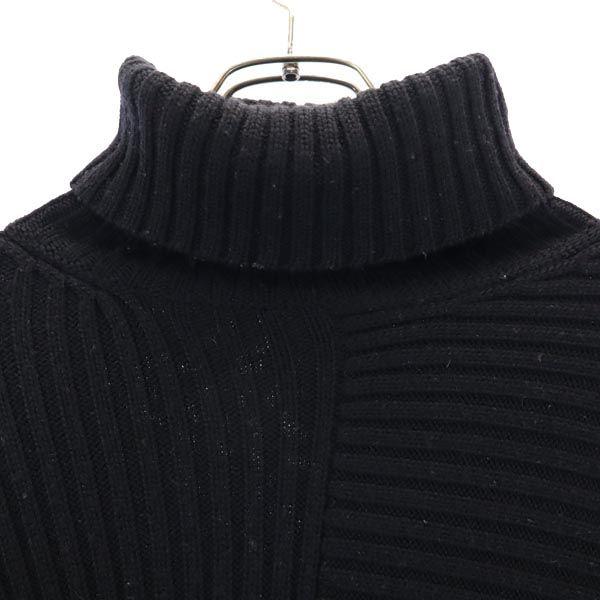Y's 100% Wool Long Sleeve Turtleneck Sweater 2 Black Knit Women Used
