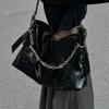 Luxuriöse Schwarze Damen-Schultertaschen Große Kapazität PU-Ketten-Umhängetasche Mit Einer Kleinen Geldbörsentasche Für Damen