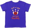 Girl Who Loves Bowling Kids T-Shirt Bowl Bowler Bowling Childrens Boy Girls Gift
