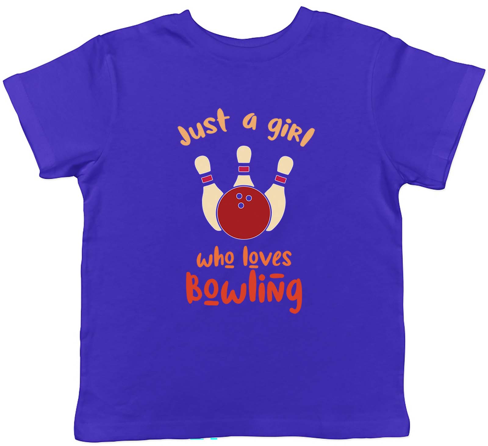 Girl Who Loves Bowling Kids T-Shirt Bowl Bowler Bowling Childrens Boy Girls Gift 120