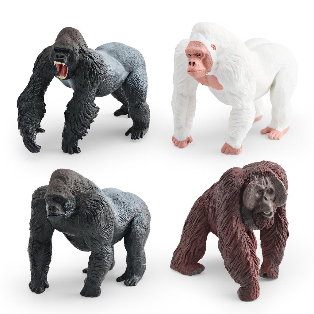 Kids Safari Animal Figurine Pvc Simulated Silverback Gorilla For Learning And Collection