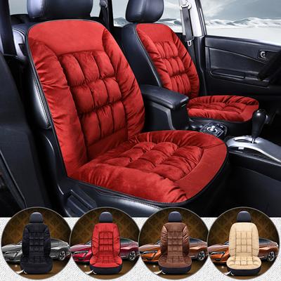 Yeni Lüks Araba Koltuğu Minderi Kış Peluş Ekose Kalınlaştırma Sıcak Suv Evrensel Ön Tek Koltuk Kılıfı Rahat Ve