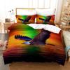 3D Sada povlečení s orlem Zvířecí povlak na přikrývku Povlak na polštář 2/3 ks Měkká Rychleschnoucí Sada povlečení Pánský Mládežnický Dárek Domácí textil