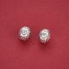 Sterling Silver 999 Aged Longevity Lock Spacer Beads for DIY Bracelets and Silver Jewelry