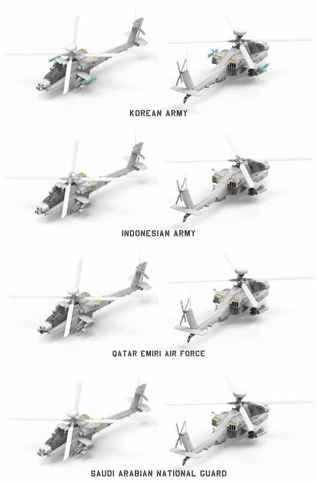 Takom 1/35 Scale South Korean Army AH-64E World's E Attack Helicopter Limited Edition Plastic Model Kit TKO2603