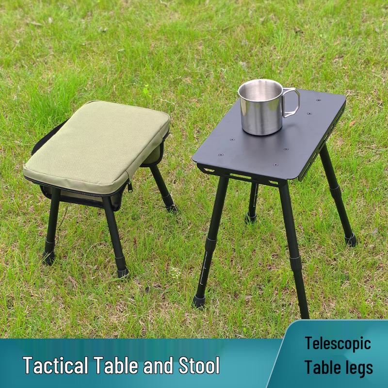 Тактический легкий портативный складной стул и стол для кемпинга и рыбалки