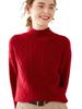 Women's Heavyweight Cable Knit 100% Pure Cashmere Half-High Collar Sweater