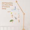 Baby Bed Bell Hanging Toy 0-12 Months Newborn Wooden Mobile Music Crib Rattle Toy Cartoon Whale Crib Holder Bracket Infant Gift