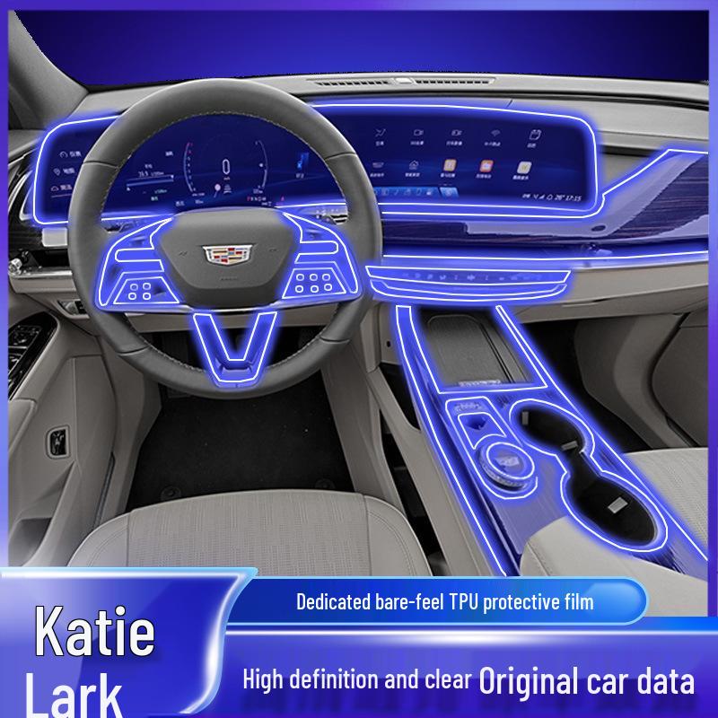 Interior, navigation, and console screen protection film for 2025 Cadillac XT5 models.