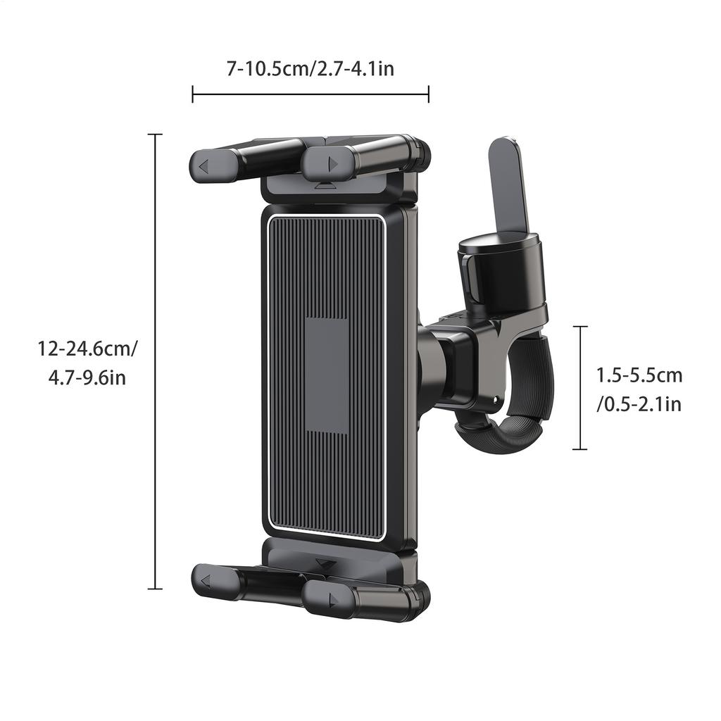 Heavy Duty Truck Phone Mount Vibration Proof with Super Clamp Secure Holder for Excavator Forklift Dashboard, Anti-Shake