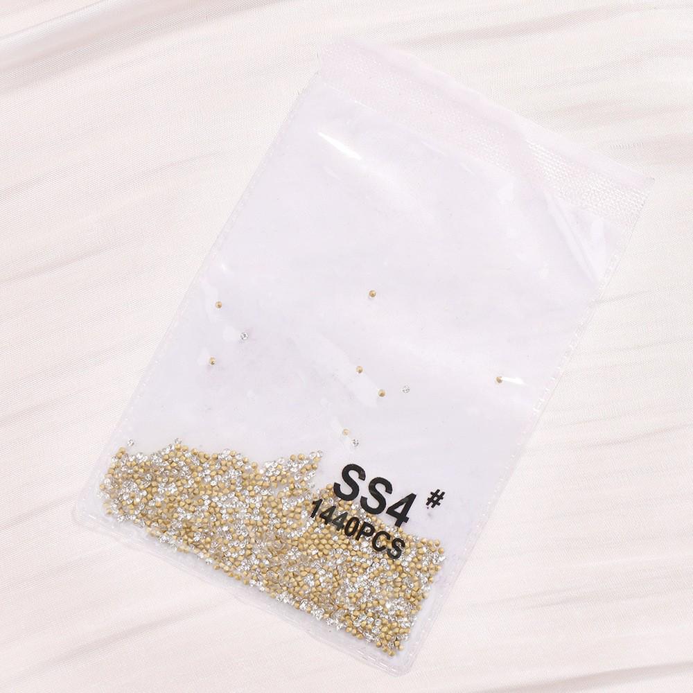 

1440 Pcs White Pointed Diamond Nail Ornaments: Clear Czech Glass Rhinestones for Nail Art